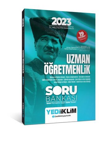 Yediiklim Yayınları 2023 T.C. Millî Eğitim Bakanlığı Uzman Öğretmenlik Soru Bankası