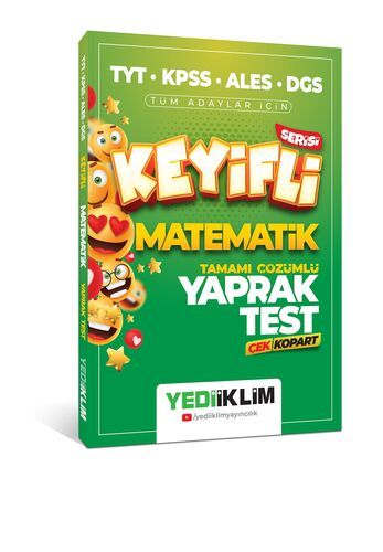 Yediiklim Yayınları TYT-KPSS-ALES-DGS Keyifli Matematik Tamamı Çözümlü Yaprak Test Çek Kopart