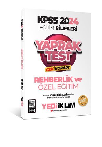 Yediiklim Yayınları 2024 KPSS Eğitim Bilimleri Rehberlik ve Özel Eğitim Çek Kopart Yaprak Test