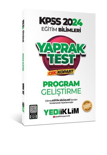 Yediiklim Yayınları 2024 KPSS Eğitim Bilimleri Program Geliştirme Çek Kopart Yaprak Test