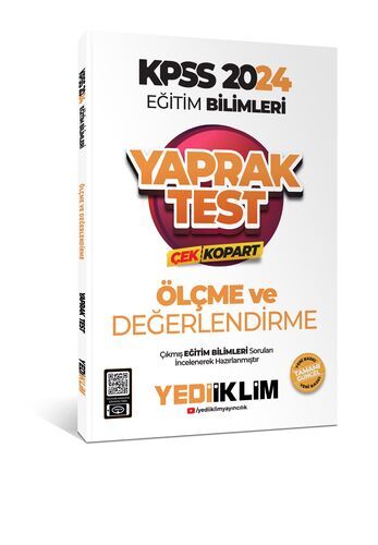 Yediiklim Yayınları 2024 KPSS Eğitim Bilimleri Ölçe ve Değerlendirme Çek Kopart Yaprak Test