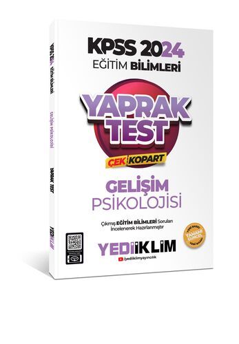 Yediiklim Yayınları 2024 KPSS Eğitim Bilimleri Gelişim Psikolojisi Çek Kopart Yaprak Test