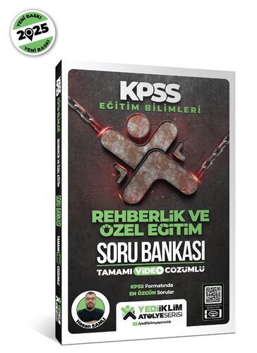 Yediiklim Yayınları 2025 Eğitim Bilimleri Atölye Serisi Rehberlik ve Özel Eğitim Tamamı Video Çözümlü Soru Bankası 