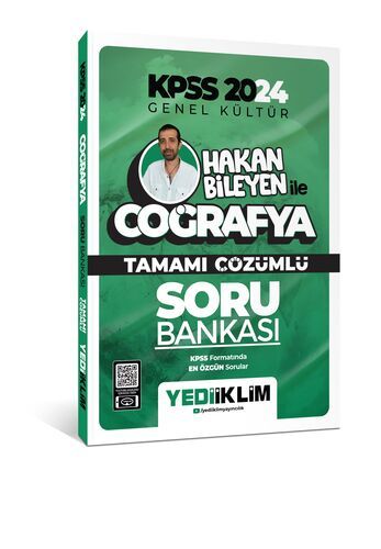 Yediiklim Yayınları 2024 Kpss Hakan Bileyen ile Coğrafya Tamamı Çözümlü Soru Bankası 