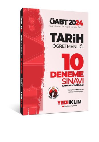 Yediiklim Yayınları 2024 ÖABT Tarih Öğretmenliği Tamamı Çözümlü 10 Deneme 