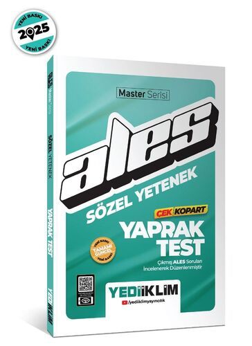 Yediiklim Yayınları Ales Sözel Yetenek Çek Kopart Yaprak Test