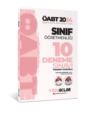 Yediiklim Yayınları 2024 ÖABT Sınıf Öğretmenliği Tamamı Çözümlü 10 Deneme Sınavı
