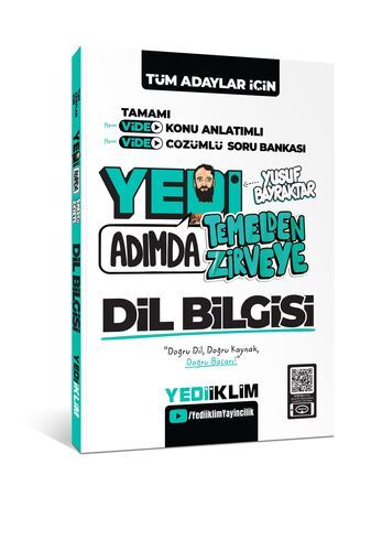 Yediiklim Yayınları Tüm Adaylar İçin Yedi Adımda Temelden Zirveye Dil Bilgisi Video Konu Anlatımlı Video Çözümlü Soru Bankası