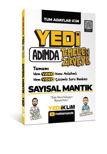 Yediiklim Yayınları Yedi Adımda Temelden Zirveye Sayısal Mantık Video Konu Anlatımlı Video Çözümlü Soru Bankası