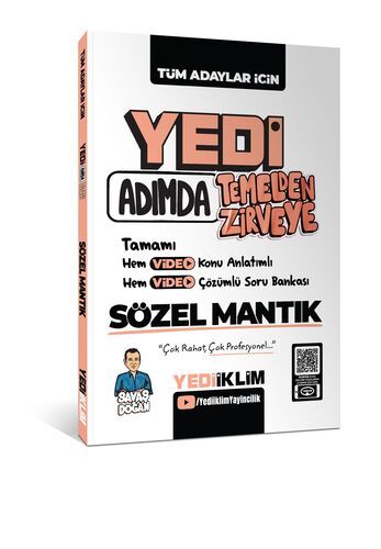 Yediiklim Yayınları Yedi Adımda Temelden Zirveye Sözel Mantık Video Konu Anlatımlı Video Çözümlü Soru Bankası