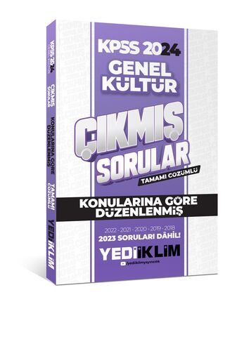 Yediiklim Yayınları 2024 KPSS Genel Kültür Konularına Göre Tamamı Çözümlü Çıkmış Sorular 