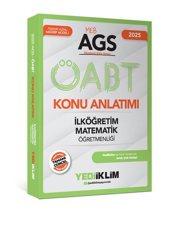 Yediiklim Yayınları 2025 MEB AGS ÖABT İlköğretim Matematik Öğretmenliği Konu Anlatımı