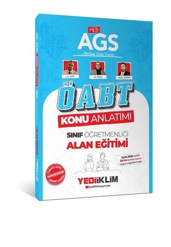 Yediiklim Yayınları 2025 MEB AGS ÖABT Sınıf Öğretmenliği Alan Eğitimi Konu Anlatımı