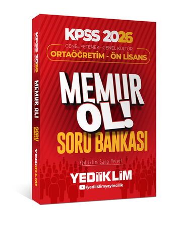 Yediiklim Yayınları 2026 KPSS Genel Yetenek Genel Kültür Ortaöğretim - Ön Lisans Memur Ol Soru Bankası