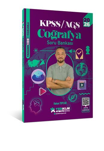 Yediiklim Yayınları 2026 KPSS Genel Kültür Atölye Serisi Coğrafya Tamamı Video Çözümlü Soru Bankası