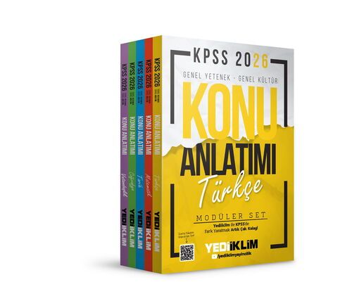 Yediiklim Yayınları 2026 KPSS Genel Yetenek - Genel Kültür Konu Anlatımı Modüler Set ( 5 Kitap)