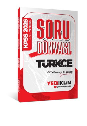 Yediiklim Yayınları 2026 Genel Yetenek Türkçe Soru Dünyası