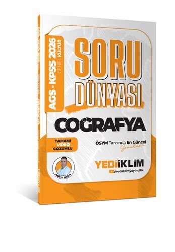Yediiklim Yayınları 2026 KPSS-AGS Coğrafya Tamamı Video Çözümlü Soru Dünyası