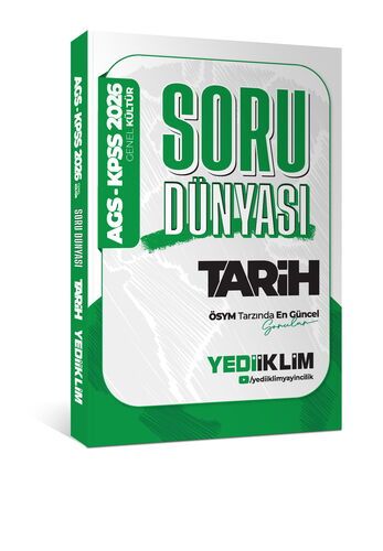 Yediiklim Yayınları 2026 KPSS-AGS Genel Kültür Tarih Soru Dünyası