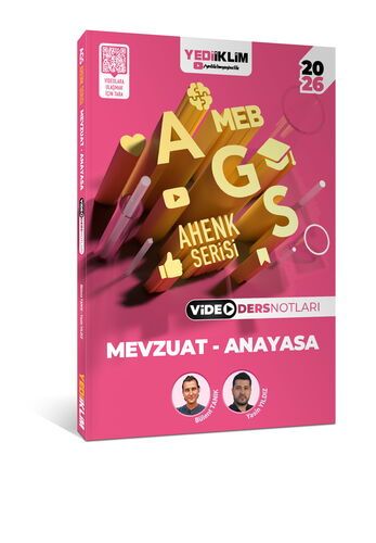 Yediiklim Yayınları 2026 MEB AGS Ahenk Serisi Mevzuat - Anayasa Video Ders Notları