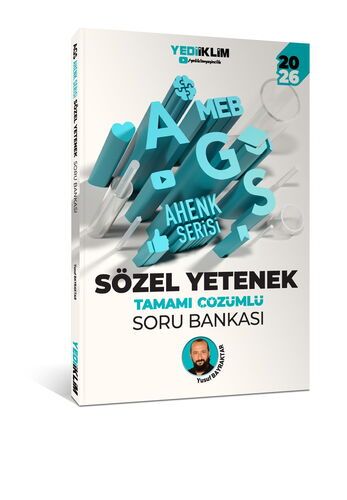 Yediiklim Yayınları 2026 MEB AGS Ahenk Serisi Sözel Yetenek Tamamı Çözümlü Soru Bankası