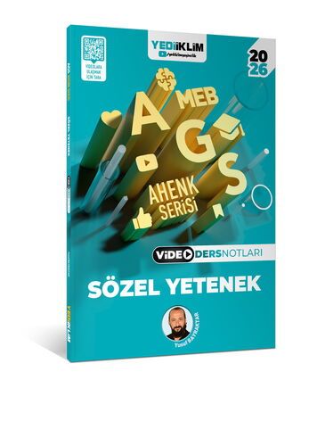 Yediiklim Yayınları 2026 MEB AGS Ahenk Serisi Sözel Yetenek Video Ders Notları