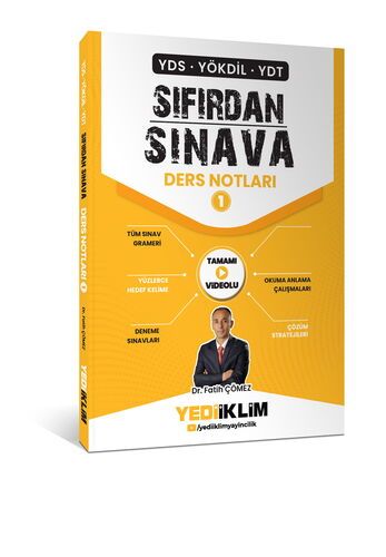Yediiklim Yayınları YDS YÖKDİL YDT Sıfırdan Sınava Tamamı Videolu Ders Notları 1. Kitap