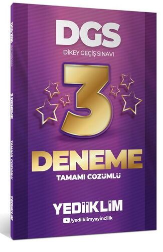 Yediiklim Yayınları 2026 DGS Tamamı Çözümlü 3 Yıldız Deneme