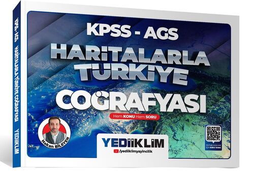 Yediiklim Yayınları 2026 KPSS AGS Haritalarla Türkiye Coğrafyası Hem Konu Hem Soru -Hakan Bileyen