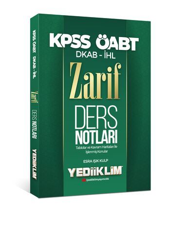 Yediiklim Yayınları  ÖABT DKAP İHL Zarif Ders Notları