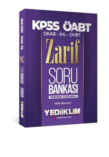 Yediiklim Yayınları 2022 ÖABT DKAP İHL Zarif Tamamı Çözümlü Soru Bankası