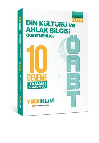 Yediiklim Yayınları 2022 ÖABT Din Kültürü ve Ahlak Bilgisi Öğretmenliği Tamamı Çözümlü 10 Deneme
