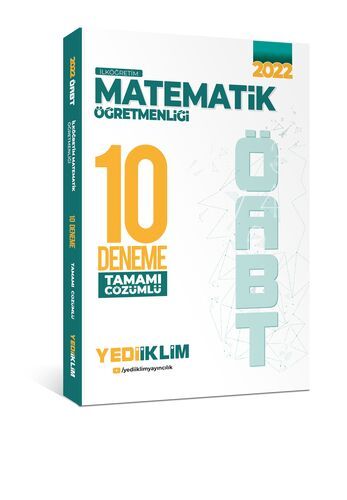 Yediiklim Yayınları 2022 ÖABT İlköğretim Matematik Öğretmenliği Tamamı Çözümlü 10 Deneme