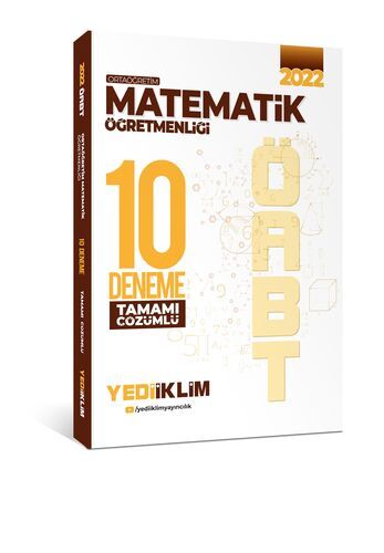 Yediiklim Yayınları 2022 ÖABT Ortaöğretim Matematik Öğretmenliği Tamamı Çözümlü 10 Deneme