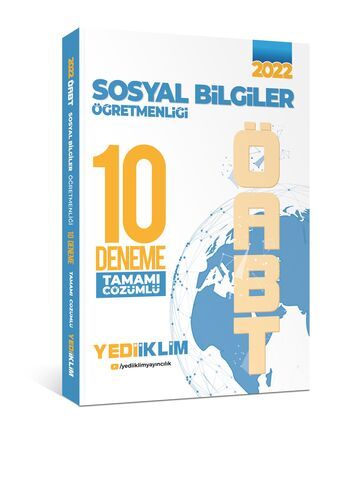 Yediiklim Yayınları 2022 ÖABT Sosyal Bilgiler Öğretmenliği Tamamı Çözümlü 10 Deneme