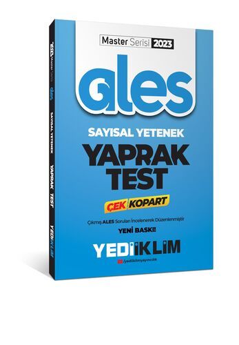 Yediiklim Yayınları 2023 Master Serisi Ales Sayısal Yetenek Çek Kopart Yaprak Test