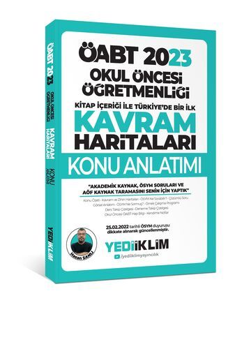 Yediiklim Yayınları 2023 ÖABT Okul Öncesi Öğretmenliği Kavram Haritalarıyla Konu Anlatımı