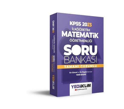 Yediiklim Yayınları 2023 ÖABT İlköğretim Matematik Öğretmenliği Tamamı Çözümlü Soru Bankası