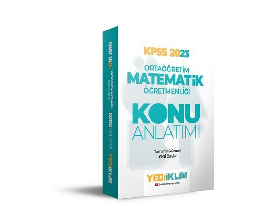 Yediiklim Yayınları 2023 ÖABT Ortaöğretim Matematik Öğretmenliği Konu Anlatımı