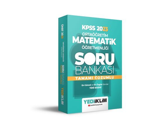 Yediiklim Yayınları 2023 ÖABT Ortaöğretim Matematik Öğretmenliği Tamamı Çözümlü Soru Bankası