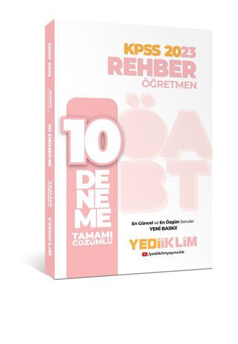 Yediiklim Yayınları 2023 ÖABT Rehber Öğretmen Tamamı Çözümlü 10 Deneme