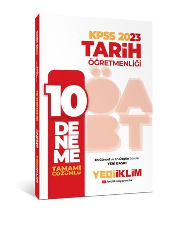 Yediiklim Yayınları 2023 ÖABT Tarih Öğretmenliği Tamamı Çözümlü 10 Deneme