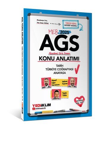 Yediiklim Yayınları 2025 MEB AGS Tarih - Türkiye Coğrafyası - Anayasa Konu Anlatımı