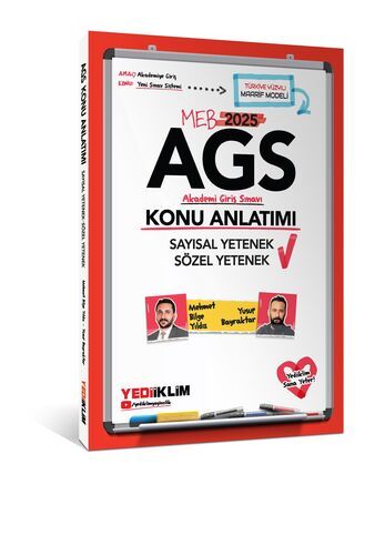 Yediiklim Yayınları 2025 MEB AGS Sayısal Yetenek - Sözel Yetenek Konu Anlatımı