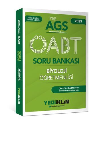 Yediiklim Yayınları 2025 MEB AGS ÖABT Biyoloji Öğretmenliği Soru Bankası 