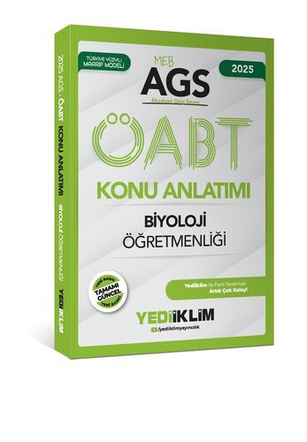 Yediiklim Yayınları 2025 MEB AGS ÖABT Biyoloji Öğretmenliği Konu Anlatımı