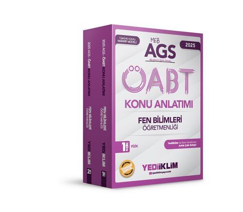 Yediiklim Yayınları 2025 MEBS AGS ÖABT Fen Bilimleri Öğretmenliği Konu Anlatımı (2 Cilt)