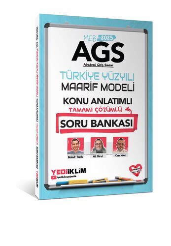 Yediiklim Yayınları 2025 MEB AGS Türkiye Yüzyılı Maarif Modeli Tamamı Çözümlü Konu Anlatımlı Soru Bankası