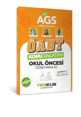 Yediiklim Yayınları 2025 MEB AGS ÖABT Okul Öncesi Öğretmenliği Konu Anlatımı