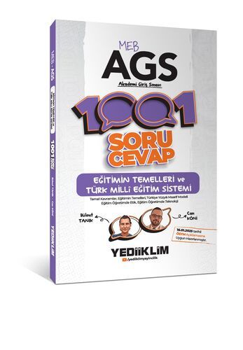 Yediiklim Yayınları MEB AGS Eğitimin Temelleri ve Türk Milli Eğitim Sistemi 1001 Soru Cevap